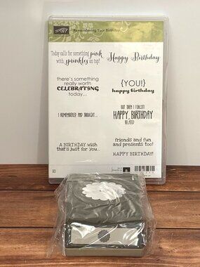 BUNDLE STAMPIN UP 131350 REMEMBERING YOUR BIRTHDAY & 119854 SCALLOP CIRCLE PUNCH